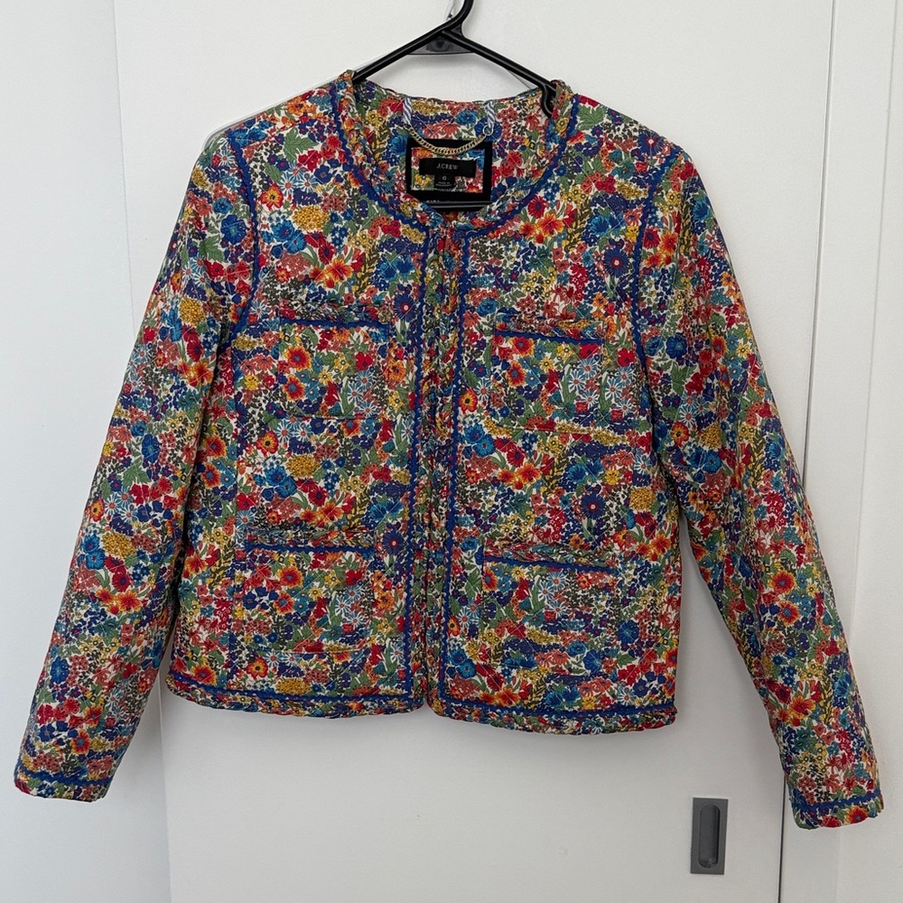 J. Crew Quilted Lady Jacket in Liberty Margaret Annie Print RARE 6